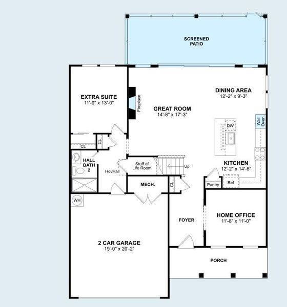 2D floor plan layout of this home in Stono Village, Hollywood, SC (Image 5). 2D floor plan layout of this home in Stono Village, Hollywood, SC (Image 5).