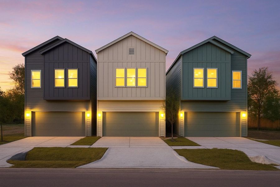 Front exterior of a new home in , Houston, TX, highlighting curb appeal (Image 2). Front exterior of a new home in , Houston, TX, highlighting curb appeal (Image 2).