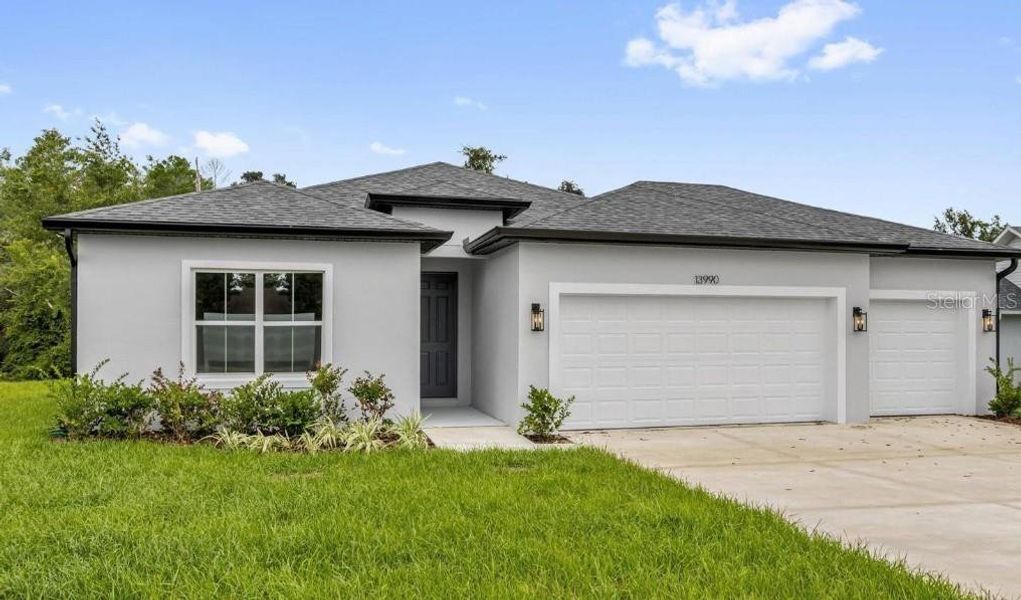 Front exterior of a new home in , Ocala, FL, highlighting curb appeal (Image 2).