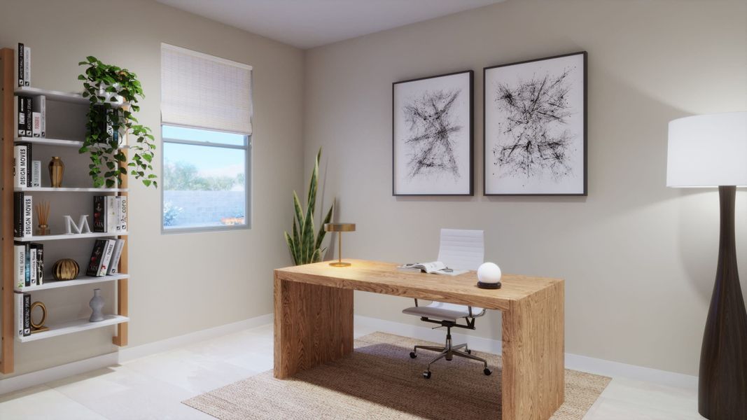 Study Virtual Rendering | Firelight Floorplan | Elara at Moonlight | New Homes in Maricopa, AZ by Landsea Homes