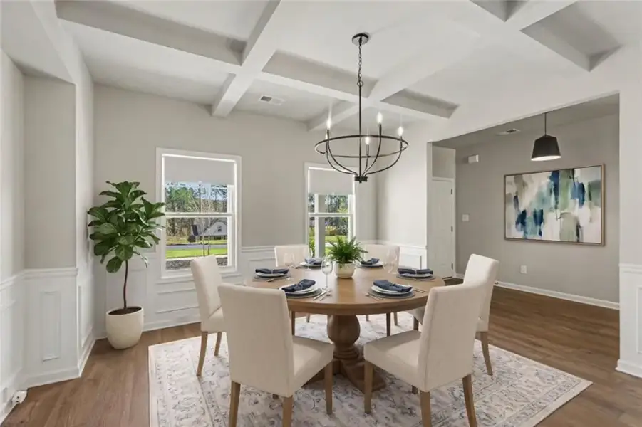 Furnished interior view inside a new home in , Newnan (Image 9). Furnished interior view inside a new home in , Newnan (Image 9).