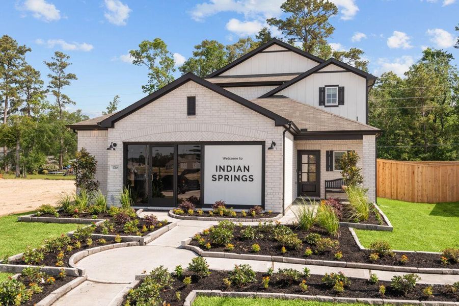 Front exterior of a new home in Indian Springs, Crosby, TX, highlighting curb appeal (Image 2).