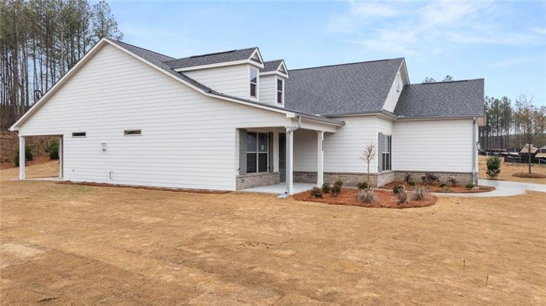 Exterior details and patio area of a home in Soleil Belmont Park, Canton (Image 4).