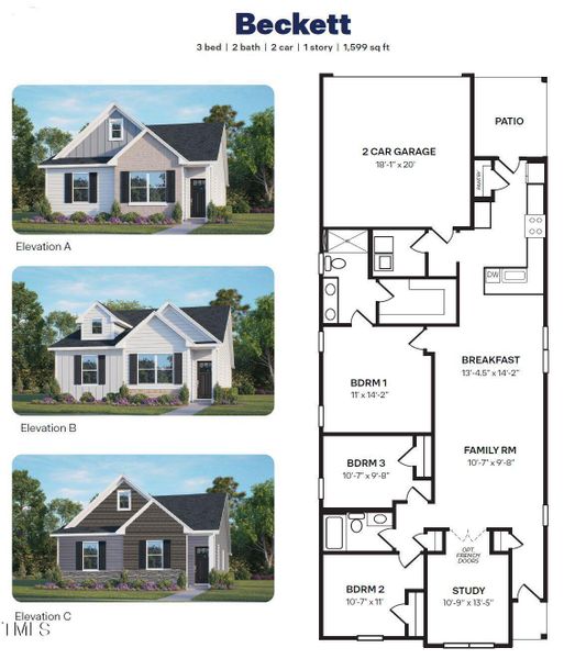 Beckett MLS floor plan