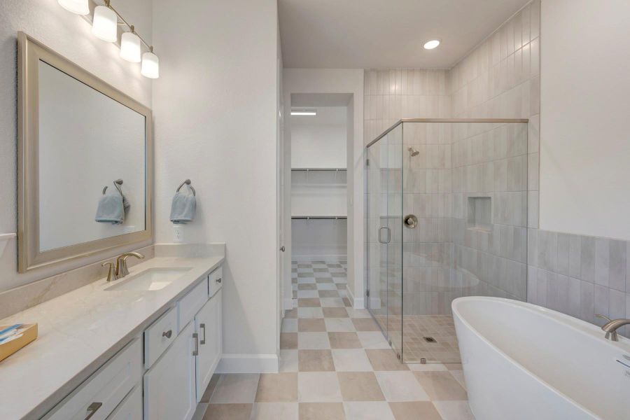 Furnished interior view inside a new home in Grange 45' Homesites, Katy (Image 24).