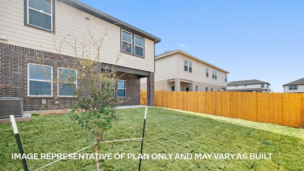 Exterior details and patio area of a home in Palomino, Manor (Image 24).