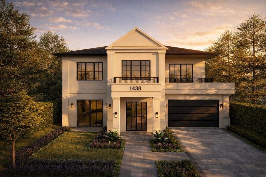 Front exterior of a new home in , Orlando, FL, highlighting curb appeal (Image 1). Front exterior of a new home in , Orlando, FL, highlighting curb appeal (Image 1).