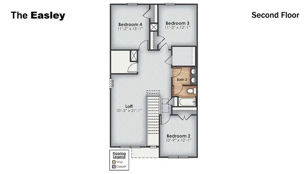 2D floor plan layout of this home in The Landing at Sidbury Station, Castle Hayne, NC (Image 3). 2D floor plan layout of this home in The Landing at Sidbury Station, Castle Hayne, NC (Image 3).