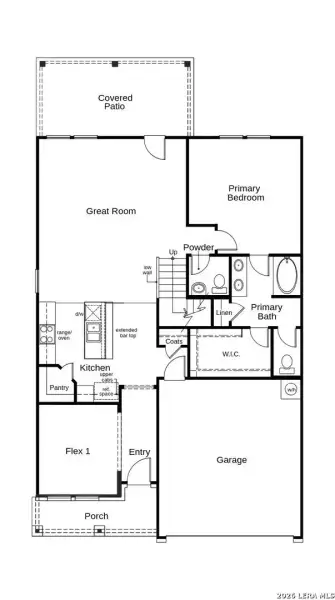 2D floor plan layout of this home in , San Antonio, TX (Image 3).