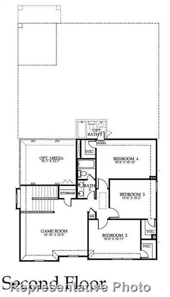 2D floor plan layout of this home in River Ranch, Van Alstyne, TX (Image 5).