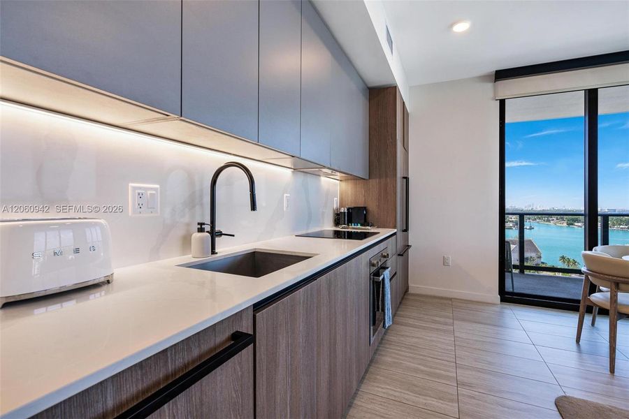 Furnished interior view inside a new home in , Miami Beach (Image 15).