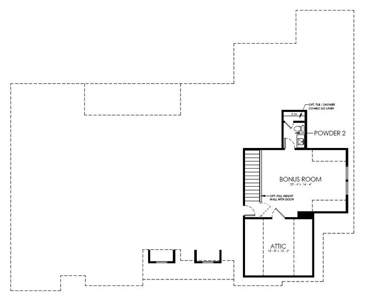 The Braden II Floor Plan Upper Level