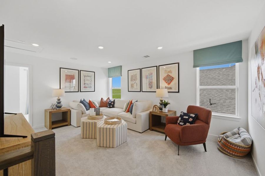Furnished interior view inside a new home in Mason Woods, Cypress (Image 13). Furnished interior view inside a new home in Mason Woods, Cypress (Image 13).