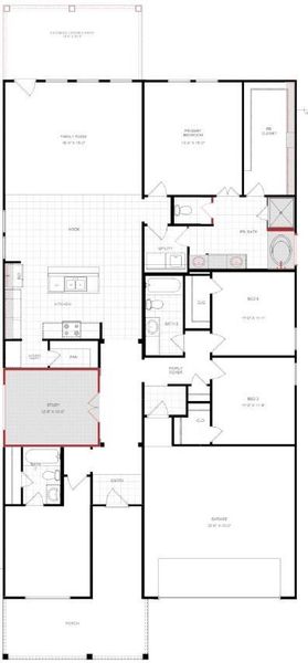 2D floor plan layout of this home in , Spring, TX (Image 4).