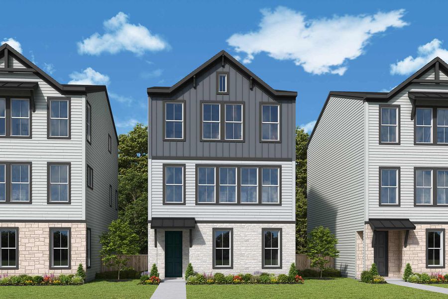Representative exterior photo of a completed home built from the The Beasley II by David Weekley Homes in Celesta, Scottdale, GA (Image 14).