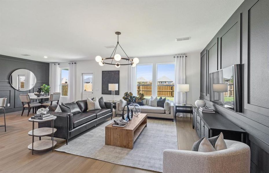 Spacious gathering room with large windows *Model Representation* Spacious gathering room with large windows *Model Representation*