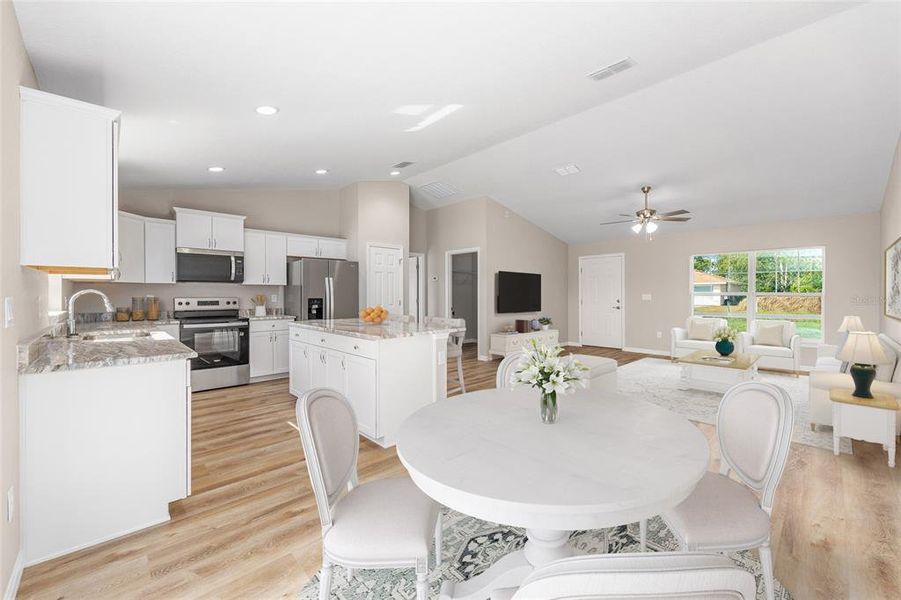 Furnished interior view inside a new home in , Ocklawaha (Image 8).