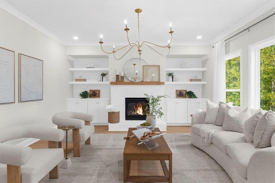 Furnished interior view inside a new home in , Flowery Branch (Image 42).