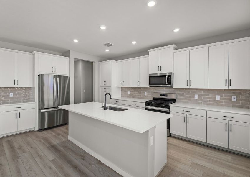 A chef-ready kitchen awaits.