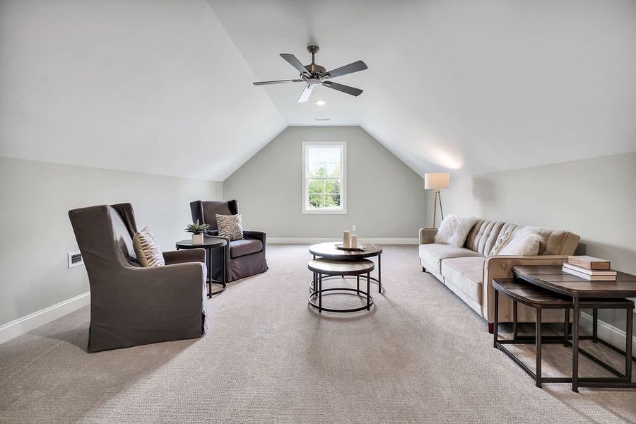 Furnished interior view inside a new home in The Bluffs On the Cape Fear, Leland (Image 24).