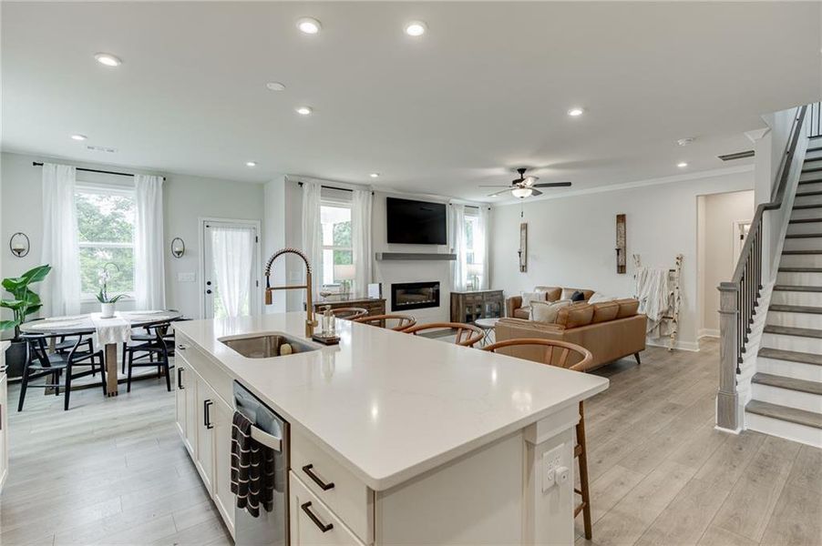 Furnished interior view inside a new home in Tiberon Woods, Cumming (Image 9). Furnished interior view inside a new home in Tiberon Woods, Cumming (Image 9).