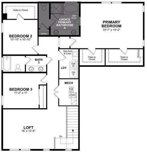 2D floor plan layout of this home in Montana Vista - Summit: Summit, Buckeye, AZ (Image 5).