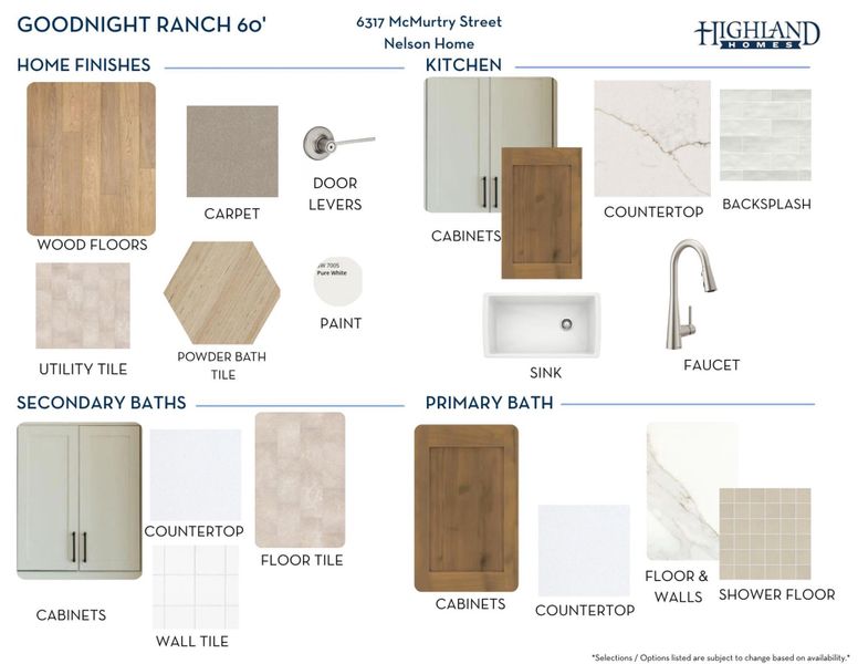 Sample of building materials used in homes in Goodnight Ranch, Austin (Image 19). Sample of building materials used in homes in Goodnight Ranch, Austin (Image 19).