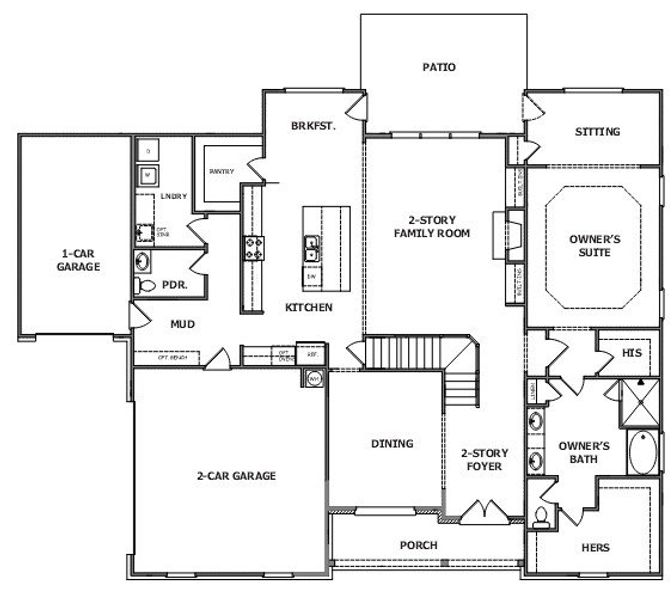 2D floor plan layout of this home in Stonegate, Monroe, GA (Image 3). 2D floor plan layout of this home in Stonegate, Monroe, GA (Image 3).