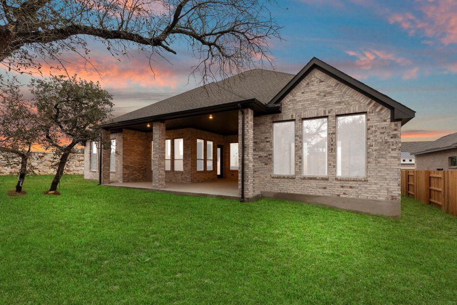 Rear of Home and Private Backyard