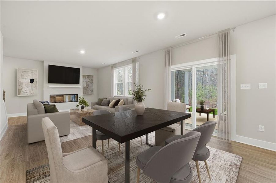 Furnished interior view inside a new home in Rhodes Glen, Lawrenceville (Image 8).