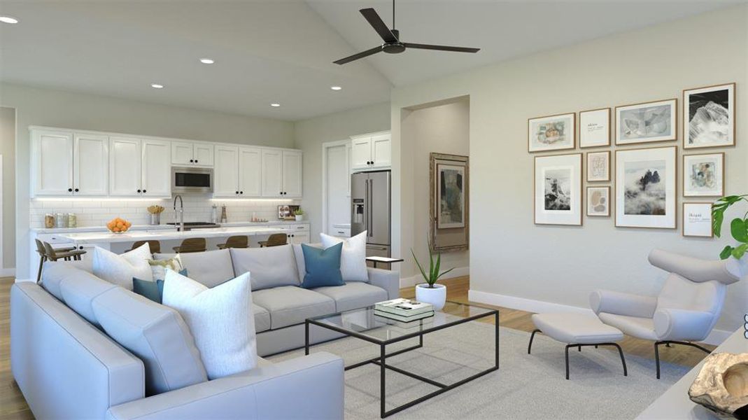 Furnished interior view inside a new home in Chatham Reserve, Providence Village (Image 5).