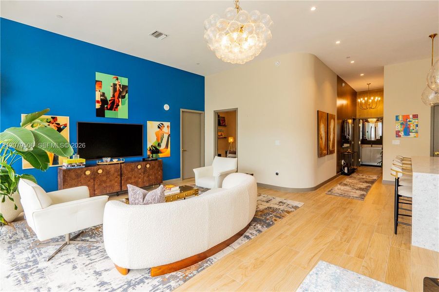 Furnished interior view inside a new home in , Miami (Image 16).