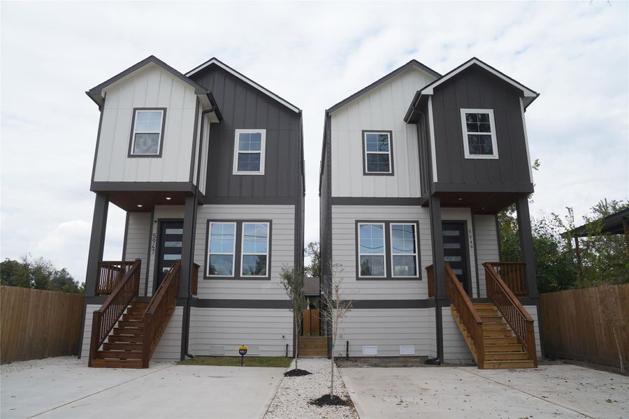 Front exterior of a new home in , Houston, TX, highlighting curb appeal (Image 23).