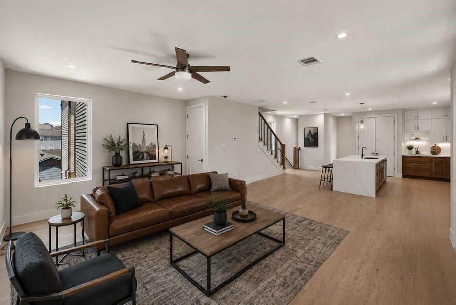Virtually staged Living room Virtually staged Living room