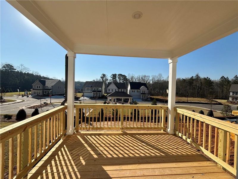 Exterior details and patio area of a home in Arbors at Richland Creek, Buford (Image 3).