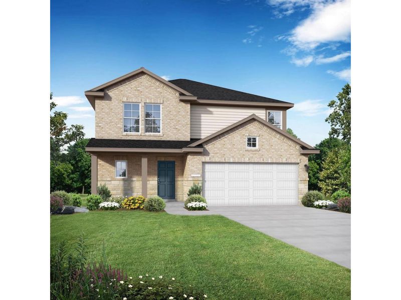 Front exterior of a new home in Emberly, Beasley, TX, highlighting curb appeal (Image 1). Front exterior of a new home in Emberly, Beasley, TX, highlighting curb appeal (Image 1).