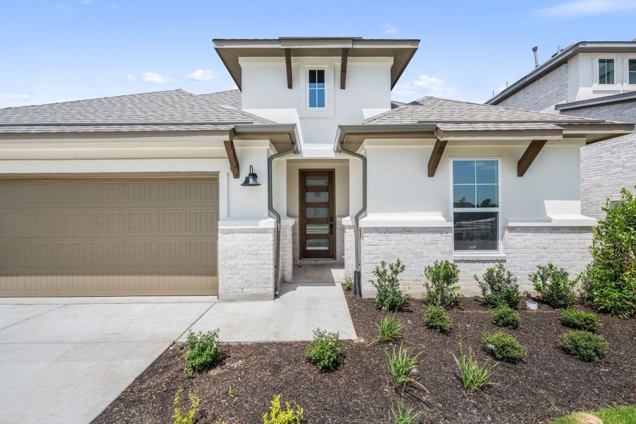 Exterior details and patio area of a home in Wolf Ranch, Georgetown (Image 3).