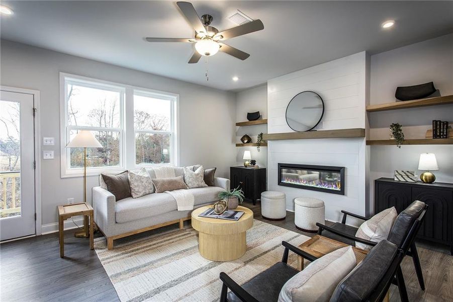 Furnished interior view inside a new home in Towne Village at Suwanee Dam, Sugar Hill (Image 6).