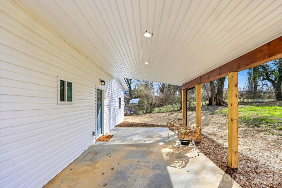 Exterior details and patio area of a home in , Hendersonville (Image 27).
