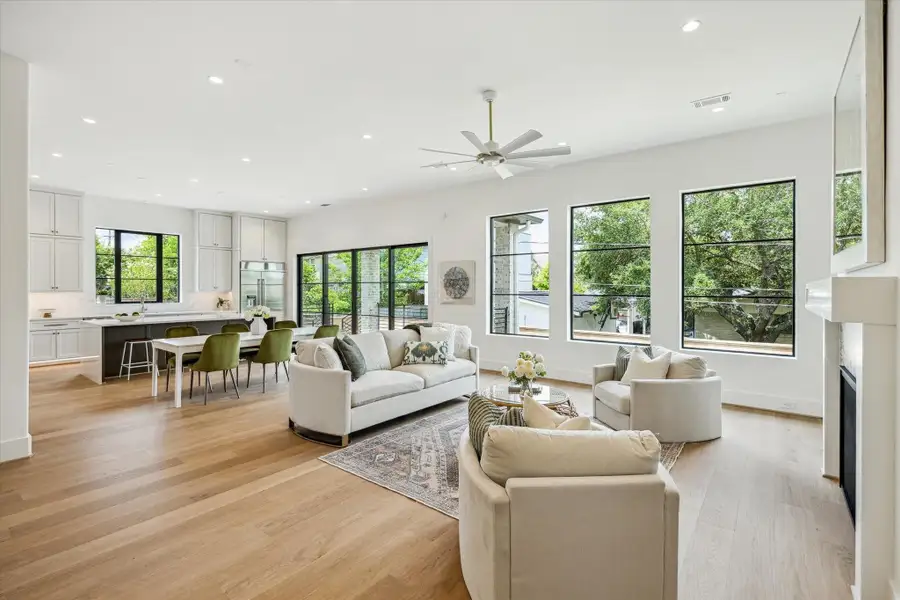 Picturesque living room - filled with natural light and European white oak flooring.