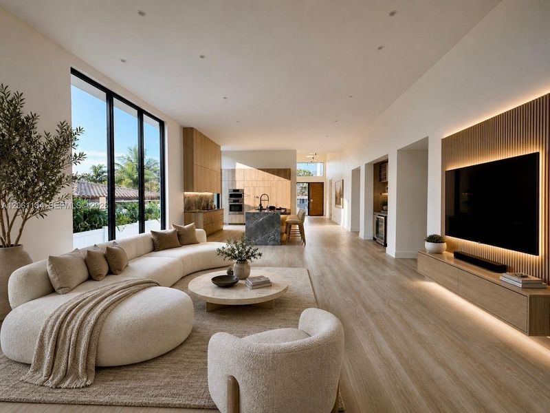 Furnished interior view inside a new home in , Hollywood (Image 5). Furnished interior view inside a new home in , Hollywood (Image 5).