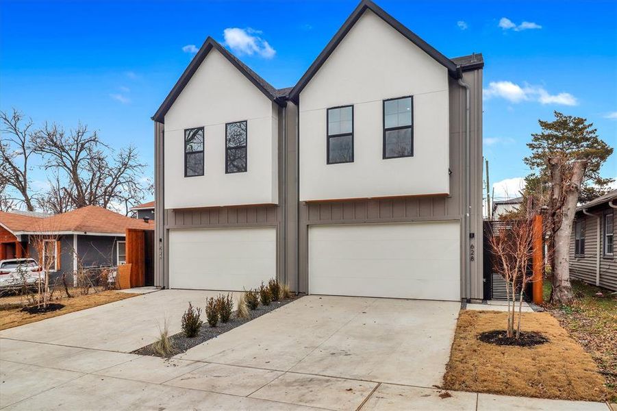 Front exterior of a new home in , Dallas, TX, highlighting curb appeal (Image 24).