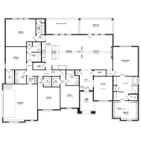 2D floor plan layout for the The Everest by Lillian Custom Homes in Oak Creek Ranch, Midlothian, TX (Image 5). 2D floor plan layout for the The Everest by Lillian Custom Homes in Oak Creek Ranch, Midlothian, TX (Image 5).