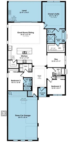 2D floor plan layout of this home in L'Ambiance at Avenir, Palm Beach Gardens, FL (Image 4). 2D floor plan layout of this home in L'Ambiance at Avenir, Palm Beach Gardens, FL (Image 4).