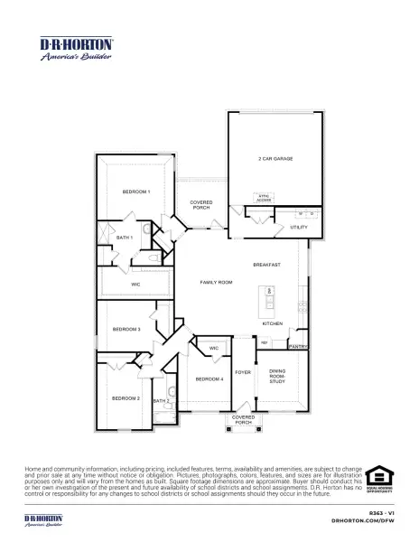 2D floor plan layout for the Lamesa by D.R. Horton in Boardwalk, Lancaster, TX (Image 3). 2D floor plan layout for the Lamesa by D.R. Horton in Boardwalk, Lancaster, TX (Image 3).