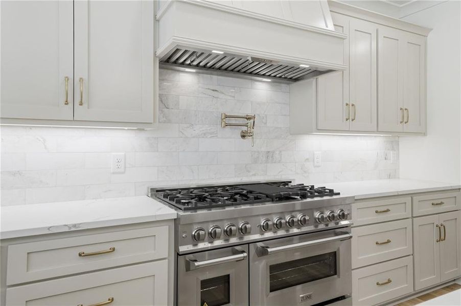 Furnished interior view inside a new home in , White (Image 10).