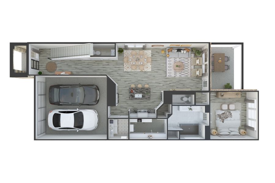 2D floor plan layout for the Heron by Tri Pointe Homes in Trillium, Richmond, TX (Image 6).