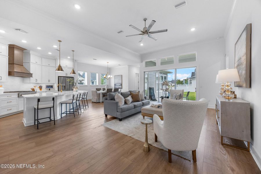 Furnished interior view inside a new home in Oak Grove at SilverLeaf 60’, St. Augustine (Image 5).