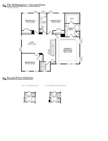 2D floor plan layout for the Wilmington by Eastwood Homes in Secrest Meadows, Monroe, NC (Image 4). 2D floor plan layout for the Wilmington by Eastwood Homes in Secrest Meadows, Monroe, NC (Image 4).
