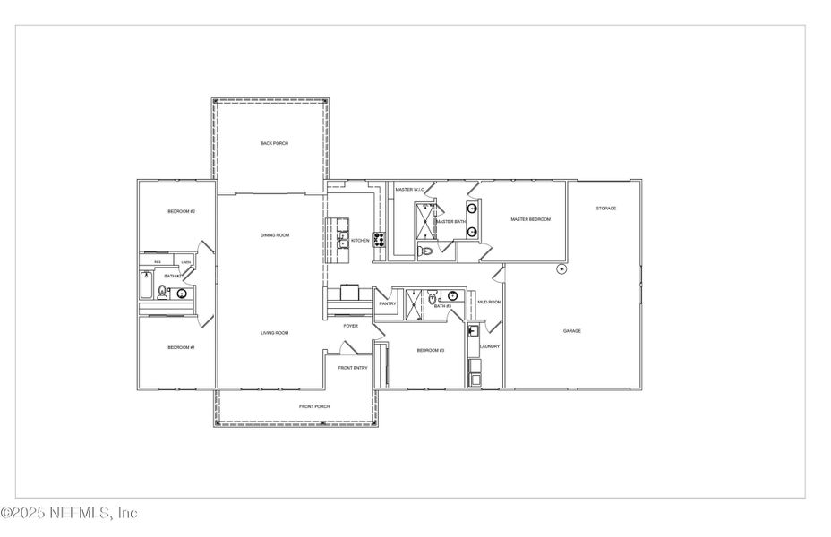2D floor plan layout of this home in , Macclenny, FL (Image 3).